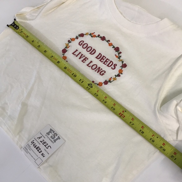 Good Deeds Live Long Ladies Crop T-shirt - Picture 5 of 6